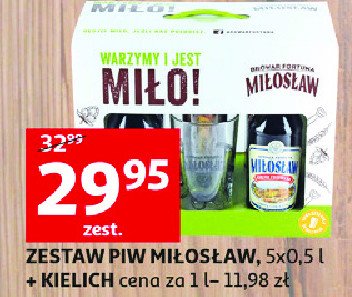 Piwo + kielich Mi艂os艂aw pszeniczne promocja