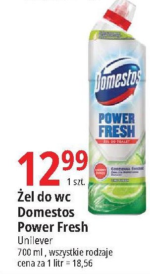 Żel do wc lime fresh Domestos power fresh (wcześniej total hygiene) promocja