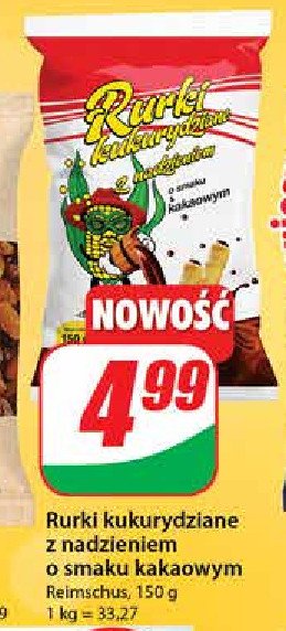 Rurki kukurydziane z nadzieniem kakaowym promocja