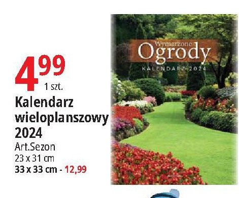 Kalendarz wieloplanszowy 33 33 cm promocja w Leclerc