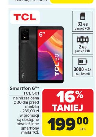 Smartfon 501 Tcl promocja