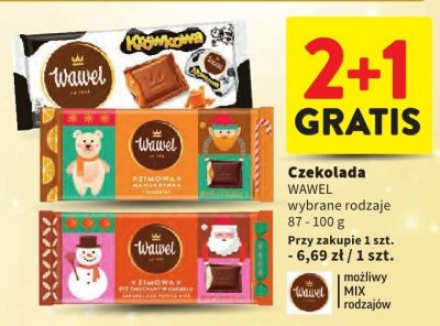 Czekolada Wawel wybrane rodzaje promocja w Intermarche