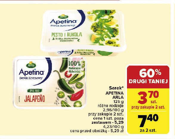 Serek pesto i rukola Arla apetina promocja w Carrefour Market