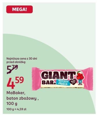 MoBaker baton zbożowy 100 g promocja w Rossmann