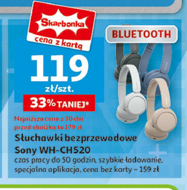 Słuchawki wh-ch520 białe Sony promocja