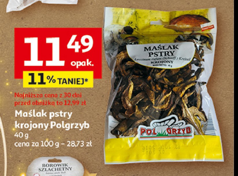 Maślak pstry Polgrzyb promocja w Auchan