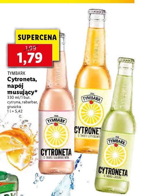 Napój o smaku cytrynowym Tymbark cytroneta promocja
