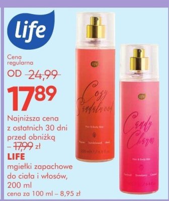 Mgiełki zapachowe do ciała i włosów LIFE, 200 ml promocja w Super-Pharm