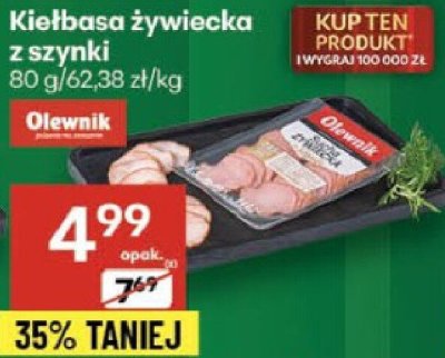 Kiełbasa żywiecka z szynki promocja w Delikatesy Centrum