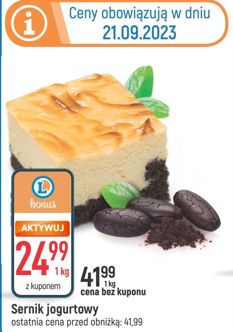 Sernik jogurtowy promocja