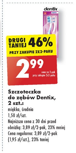 Szczoteczka do zębów miękka Dentix promocja