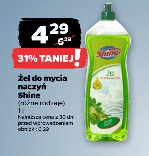 Żel do mycia naczyń fresh mint Shine classic promocja