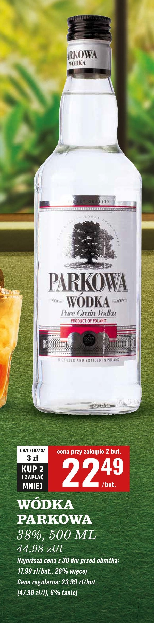Wódka PARKOWA promocja w Biedronka