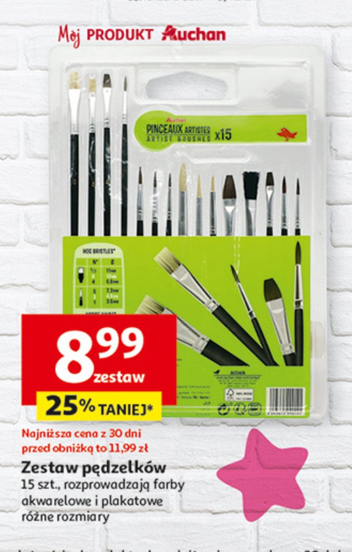 Pędzelki Auchan promocja