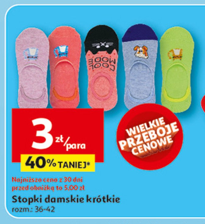 Stopki damskie 39-42 Auchan inextenso promocja w Auchan