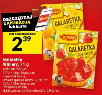 Galaretka Winiary, 71 g wybrane rodzaje promocja w Twój Market