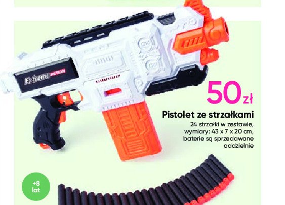 Pistolet zabawkowy + 24 strzałek promocja w Pepco