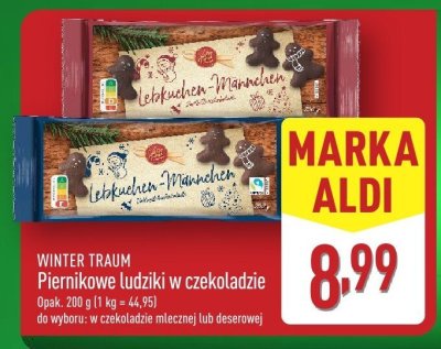 Piernikowe ludziki w czekoladzie 200 g promocja w Aldi