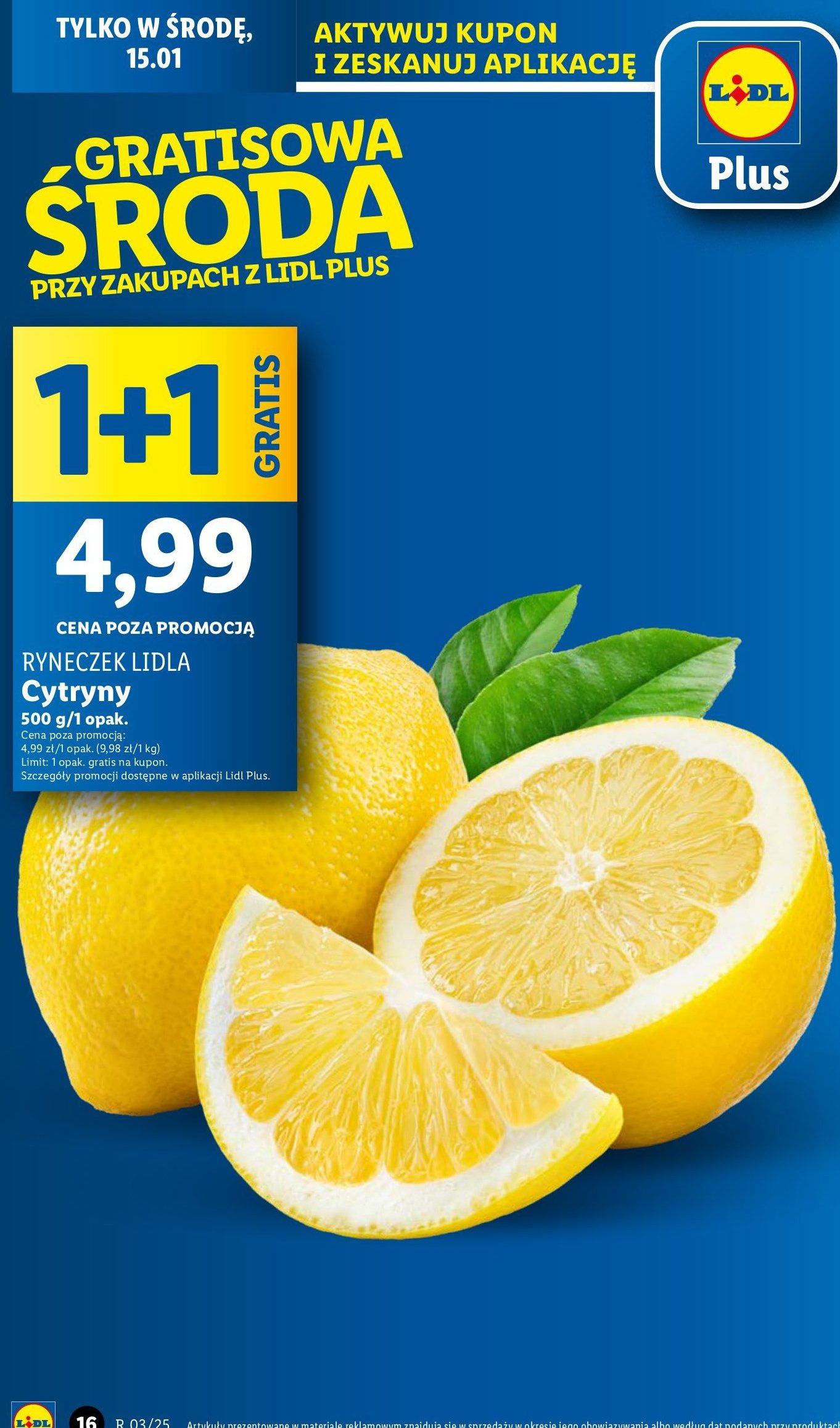 Cytryny Ryneczek lidla promocja w Lidl