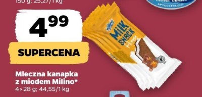 Mleczna kanapka z miodem  promocja w Netto