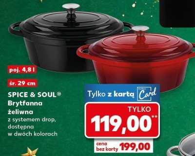 Brytfanna żeliwna SPICE & SOUL poj. 4,8 l śr. 29 cm promocja w Kaufland