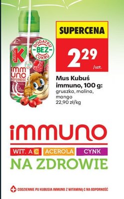 Mus immuno gruszka promocja w Biedronka