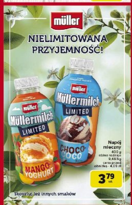 Nap贸j mleczny mango-yoghurt Mullermilch limited promocja