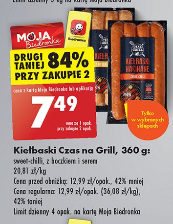 Kiełbaski z boczkiem i serem Czas na grill promocja