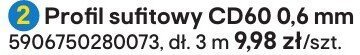 Profil sufitowy CD60 promocja w Castorama