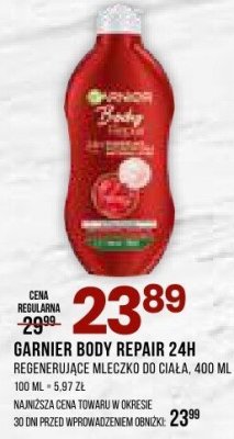 Mleczko do ciała GARNIER BODY REPAIR 24H regenerujące promocja w Drogerie Natura