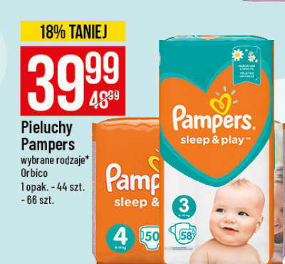 Pieluszki dla dzieci maxi Pampers sleep & play promocja