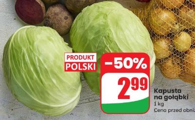 Kapusta na gołąbki promocja w Dino