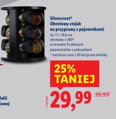 Obrotowy stojak na przyprawy z pojemnikami  promocja w Lidl