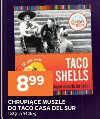 Chrupiące muszle do taco Casa del Sur promocja w Stokrotka