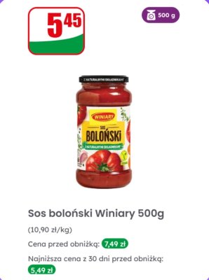 Sos boloński  promocja w Dino