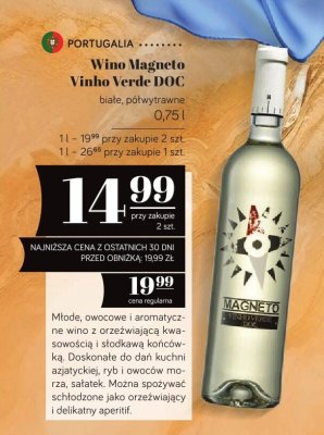 Wino Magneto Vinho Verde DOC białe, półwytrawne promocja w POLOmarket