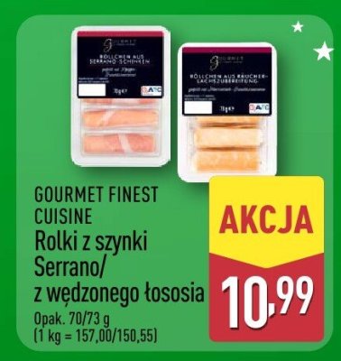 Rolki z szynki Serrano z wędzonym łososiem GOURMET FINEST CUISINE promocja w Aldi