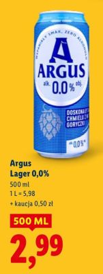 Piwo Lager 0,0% promocja w Lidl