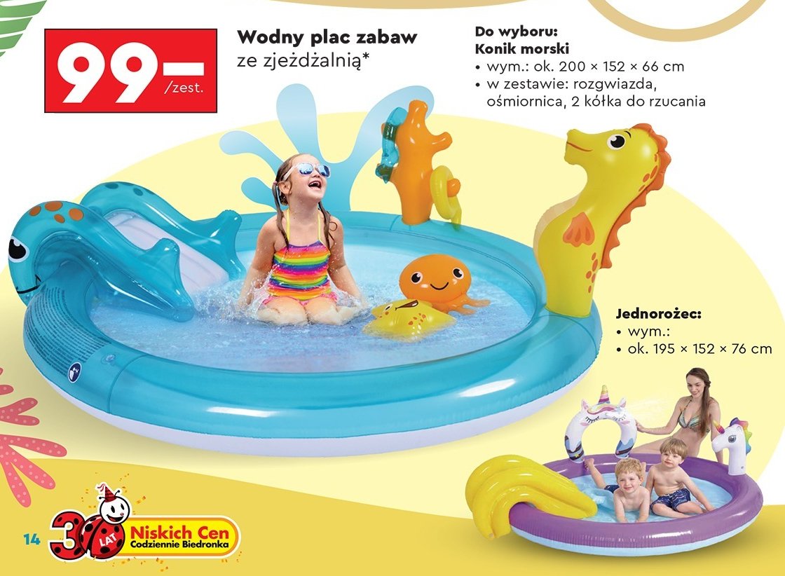 Basen wodny plac zabaw konik morski promocja w Biedronka
