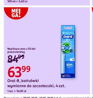 Ko艅c贸wki do szczoteczek Oral-b vitality precision clean promocja