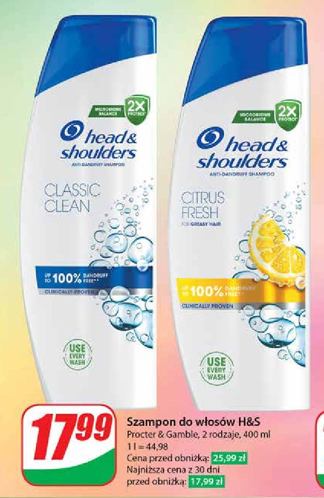 Szampon do włosów citrus clean Head&shoulders promocja w Dino