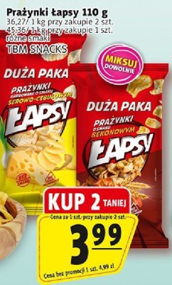 Prażynki łapsy duża paka różne smaki promocja w Prim Market