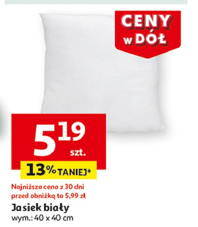 Jasiek biały 40 x 40 cm promocja