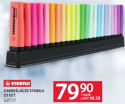 Zakreślacze STABILO ZAKREŚLACZE STABILO 23 SZT. promocja w Selgros