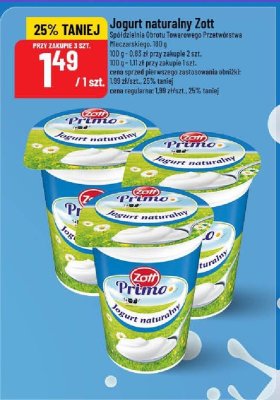 Jogurt naturalny Zott Primo promocja w POLOmarket