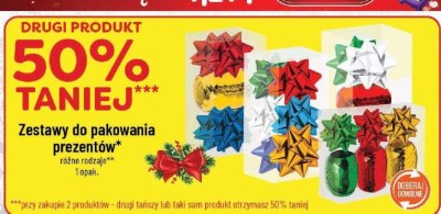 Zestawy do pakowania prezentów różne rodzaje 1 opak. promocja w POLOmarket