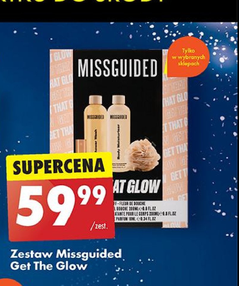 Zestaw w pudełku get the glow Missguided zestaw promocja