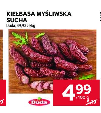 Kiełbasa myśliwska sucha Silesia duda promocja w Stokrotka