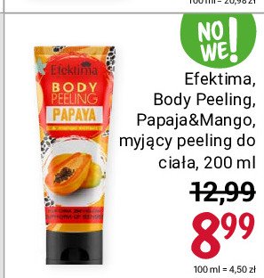 Myj膮cy peeling do cia艂a papaja i mango Efektima promocja