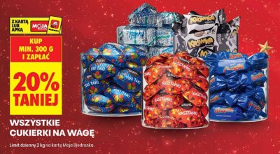 Cukierki na wagę wszystkie rodzaje -20% promocja w Biedronka